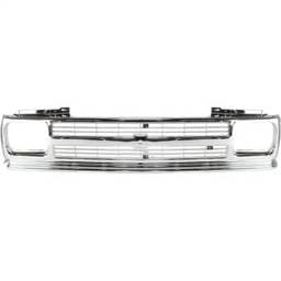 New Chrome Grille Assembly Compatible With Chevrolet S10 Blazer Sport 6 Cyl 4.3L S10 El 4 Cyl 2.5L