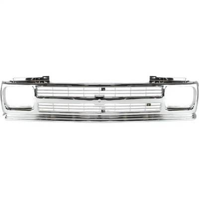 New Chrome Grille Assembly Compatible With Chevrolet S10 Blazer Sport 6 Cyl 4.3L S10 El 4 Cyl 2.5L