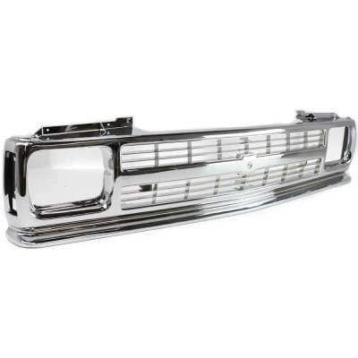 New Chrome Grille Assembly Compatible With Chevrolet S10 Blazer Sport 6 Cyl 4.3L S10 El 4 Cyl 2.5L thumbnail 5