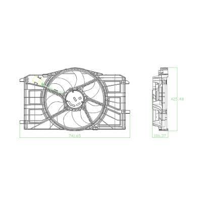 New  Dual Radiator & Condenser Fan Compatible With Ford 2021 2022 2023 2024 By Part Numbers thumbnail 5