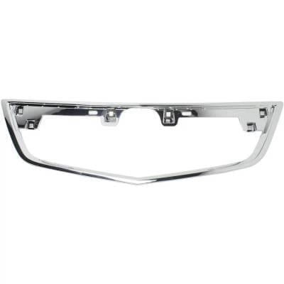Center Grille Trim Compatible With Acura Tl Sh-Awd 6 Cyl 3.7L Tl Base 6 Cyl 3.5L 2012-2014 Ac1202104