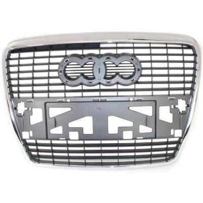 New Chrome Shell Grille Assembly Compatible With Audi A6 Quattro Base 8 Cyl 4.2L A6 Quattro Base 6
