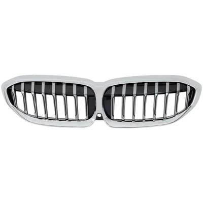 New Chrome Grille Assembly Compatible With Bmw 330I Base 4 Cyl 2.0L 330I Xdrive Base 4 Cyl 2.0L thumbnail 3
