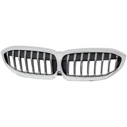 New Chrome Grille Assembly Compatible With Bmw 330I Xdrive Base 4 Cyl 2.0L 330I Base 4 Cyl 2.0L