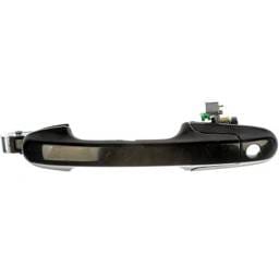 Front Driver Side Exterior Door Handle Compatible With 2003-2007 Honda Accord Smooth Black With Key