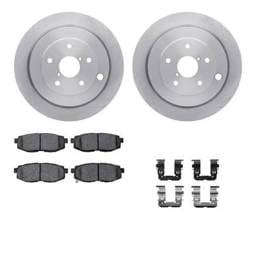 New Plain Surface Brake Disc And Pad Kit Compatible With Subaru Tribeca Base 6 Cyl 3.6L Tribeca