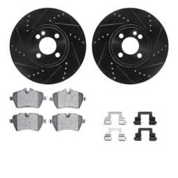 New Front Brake Disc And Pad Kit Compatible With Mini Cooper S 4 Cyl 1.6L Cooper Clubman 4 Cyl 1.6L