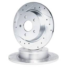 New Cross-Drilled Brake Disc Compatible With Land Rover Range Rover Evoque First Edition 4 Cyl 2.0L