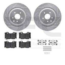 New Cross-Drilled Brake Disc And Pad Kit Compatible With Infiniti Nissan 370Z Sport 6 Cyl 3.7L G37