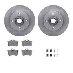 New Plain Surface Brake Disc And Pad Kit Compatible With Volkswagen Jetta Gli 16-Valve 4 Cyl 1.8L