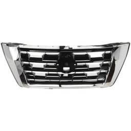 New Chrome Shell Grille Assembly Compatible With Nissan Armada Platinum 8 Cyl 5.6L Armada Sl 8 Cyl