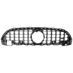 Chrome Shell Grille Assembly Compatible With Mercedes Benz C43 Amg 4Matic 4 Cyl 2.0L C43 Amg 4Matic