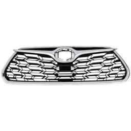 New Black Shell Grille Assembly Compatible With Toyota Highlander Platinum 6 Cyl 3.5L Highlander