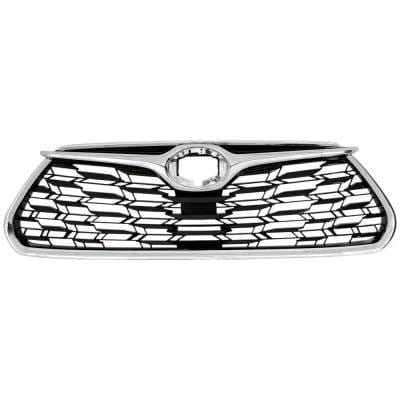 New Black Shell Grille Assembly Compatible With Toyota Highlander Xle 6 Cyl 3.5L Highlander Platinum