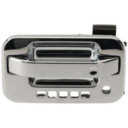 Front Left (Driver Side) Exterior Door Handle Compatible With 2004-2014 Ford F-150 Chrome With Key