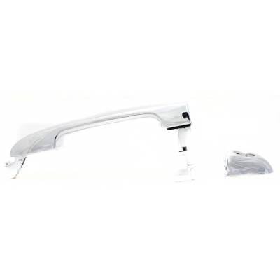 Front Left (Driver Side) Exterior Door Handle Compatible With 2007-2012 Hyundai Elantra Chrome With thumbnail 7