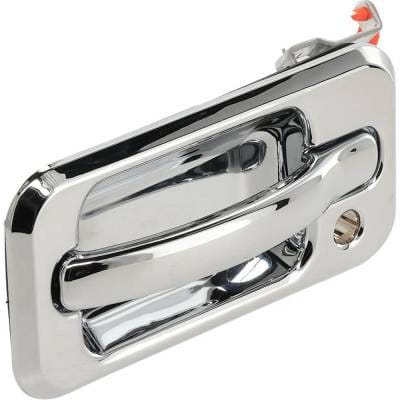 Front Left (Driver Side) Exterior Door Handle Compatible With 2003-2009 Hummer H2 Chrome With Key thumbnail 3