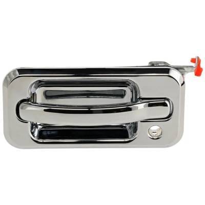 Front Driver Side Exterior Door Handle Compatible With 2003-2009 Hummer H2 Chrome With Key Hole