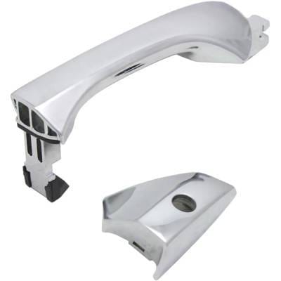 Front Left (Driver Side) Exterior Door Handle Compatible With 2008-2012 Honda Accord Chrome With Key thumbnail 3