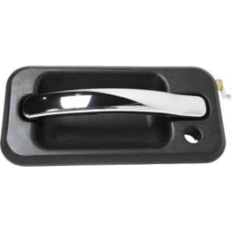 Front Driver Side Exterior Door Handle Compatible With 2003-2009 Hummer H2 Chrome Lever With Black