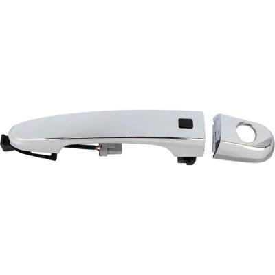 Front Left (Driver Side) Exterior Door Handle Compatible With 2011-2015 Kia Sorento Chrome With Key