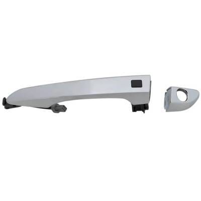Front Driver Side Exterior Door Handle Compatible With 2016-2021 Hyundai Tucson Chrome With Key Hole