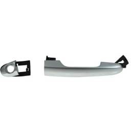 Front Driver Side Exterior Door Handle Compatible With 2014-2016 Fiat 500L Silver With Key Hole