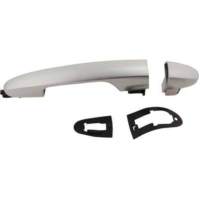 Front Or Rear Driver Side Exterior Door Handle Compatible With 2014-2016 Fiat 500L Silver Without