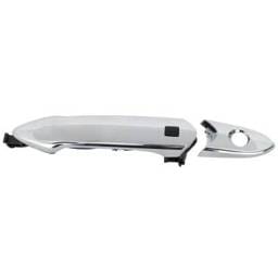 Front Driver Side Exterior Door Handle Compatible With 2016-2022 Chevrolet Spark Chrome With Key