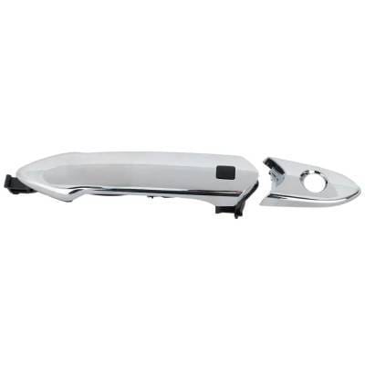 Front Driver Side Exterior Door Handle Compatible With 2016-2022 Chevrolet Spark Chrome With Key