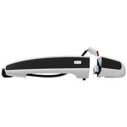 Front Driver Side Exterior Door Handle Compatible With 2016-2024 Chevrolet Malibu Black With Chrome