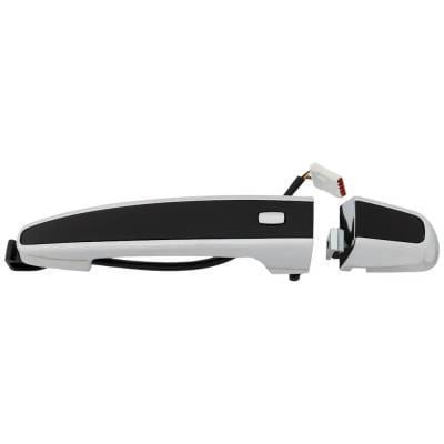 Front Driver Side Exterior Door Handle Compatible With 2016-2024 Chevrolet Malibu Black With Chrome