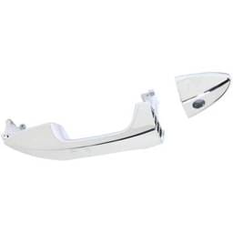 Front Driver Side Exterior Door Handle Compatible With 2014-2019 Toyota Corolla Chrome With Key Hole