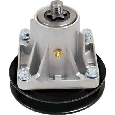 46 Inch Deck Spindle Assembly With Pulley Compatible With Yard Machines White Outdoor Yardman Riding