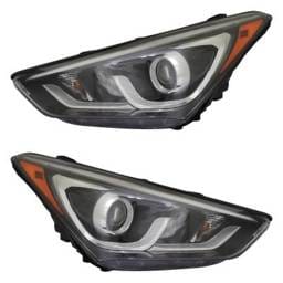 Headlight Compatible With 2017-2018 Hyundai Santa Fe Sport 2.4L 2.0L I4 240Hp Replaces Hy2502205