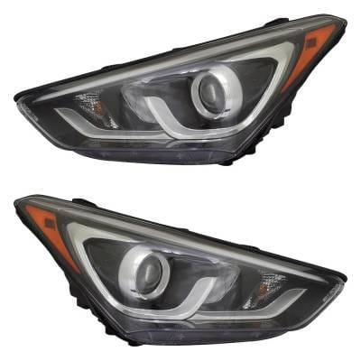 Headlight Compatible With 2017-2018 Hyundai Santa Fe Sport 2.4L 2.0L I4 240Hp Replaces Hy2502205