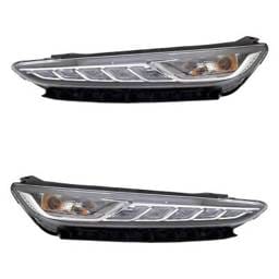 New Pair Of Daytime Running Lights Compatible With Hyundai Kona 1.6L 2018 2019 2020 2021 By Part