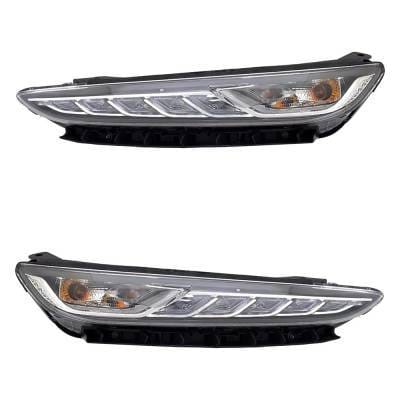New Pair Of Daytime Running Lights Compatible With Hyundai Kona 1.6L 2018 2019 2020 2021 By Part