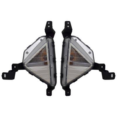 New Pair Of Daytime Running Lights Compatible With Hyundai Elantra 1.4L 1.6L 2.0L 2019 2020 By Part