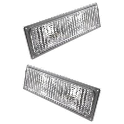 New Pair Of Daytime Running Lights Compatible With Chevrolet Gmc 1990 1991 1992 1993 By Part Numbers thumbnail 9