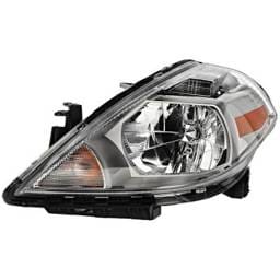 Headlight Compatible With 2007-2012 Nissan Versa 1.6L I4 Hr16de Left Driver Side 109Hp Replaces
