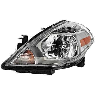 Headlight Compatible With 2007-2012 Nissan Versa 1.6L I4 Hr16de Left Driver Side 109Hp Replaces