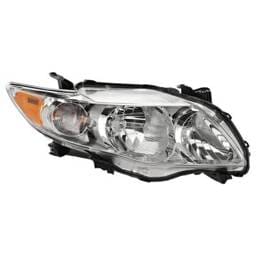 Headlight Compatible With 2009-2010 Toyota Corolla 1.8L I4 Right Passenger Side Halogen Rept100103q