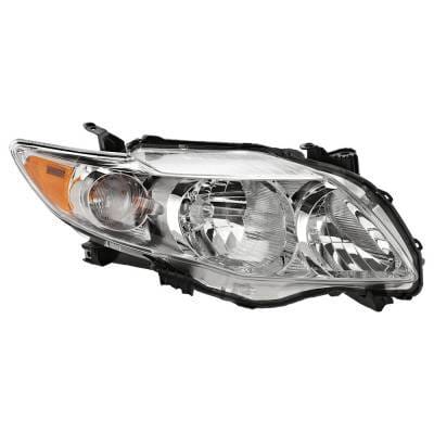 Headlight Compatible With 2009-2010 Toyota Corolla 1.8L I4 Right Passenger Side Halogen Rept100103q