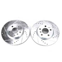 New Cross-Drilled And Slotted Brake Disc Compatible With Mini Cooper Clubman All4 3 Cyl 1.5L Cooper