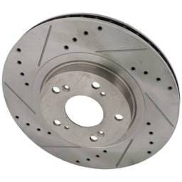 New Cross-Drilled Brake Disc Compatible With Acura Honda Civic Si 4 Cyl 2.4L Ilx Dynamic 4 Cyl 2.4L