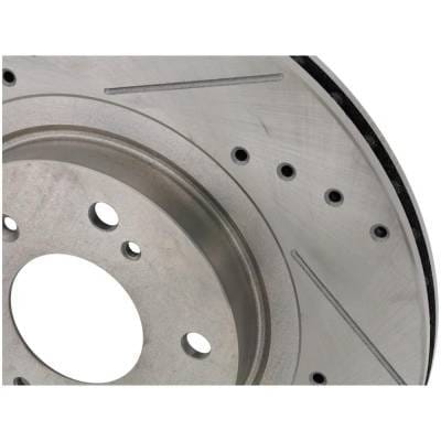 New Cross-Drilled Brake Disc Compatible With Acura Honda Civic Si 4 Cyl 2.4L Ilx Dynamic 4 Cyl 2.4L thumbnail 7