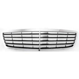 New Chrome Shell Grille Assembly Compatible With Mercedes Benz E430 Base 8 Cyl 4.3L E55 Amg Base 8