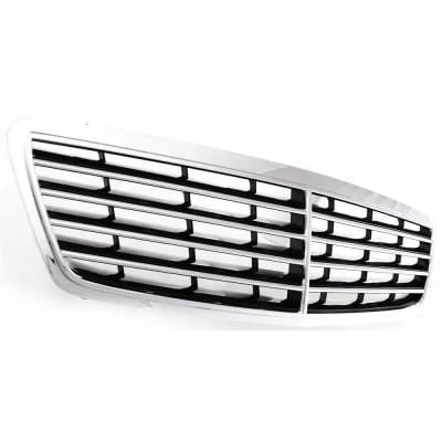 New Chrome Shell Grille Assembly Compatible With Mercedes Benz E320 4Matic 6 Cyl 3.2L E430 4Matic 8 thumbnail 5