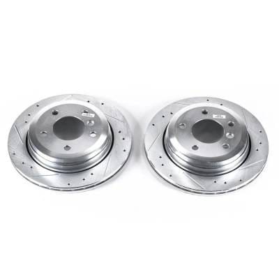 Cross-Drilled Brake Disc Compatible With Bmw 325Xi Base 6 Cyl 2.5L 2001-2005 By P15ebr826xpr